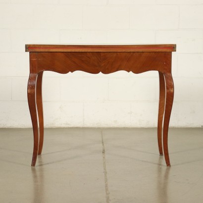 Barocchetto Revival Openable Game Table Walnut Italy 20th Century