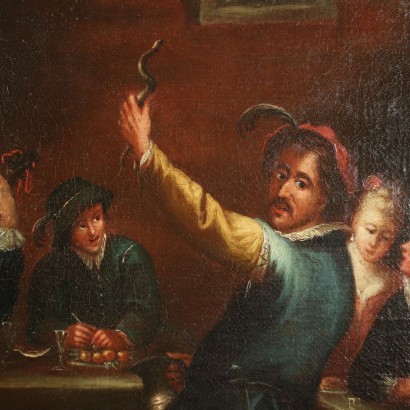 Tavern Scene Central European School Oil On Canvas 18th Century