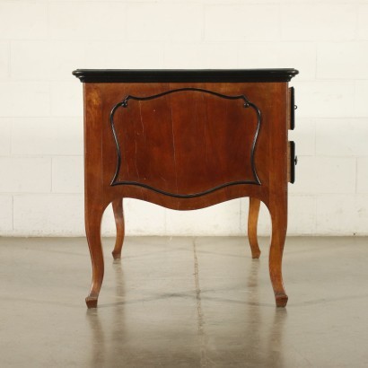 Lombard Barocchetto Revival Open Desk Mahogany 20th Century