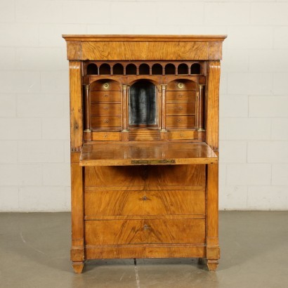 Restoration Secretaire Walnut Italy 19th Century