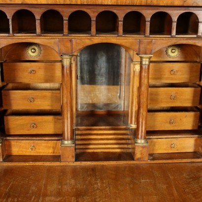 Antigüedades, secretaire, secretaria antigua, secretaria antigua, secretaria italiana antigua, secretaria antigua, secretaria neoclásica, secretaria del siglo XIX, secretaria de restauración