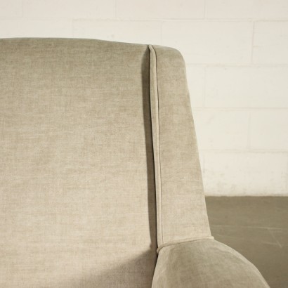 Armchair Foam Spring Velvet Wood Italy 1960s