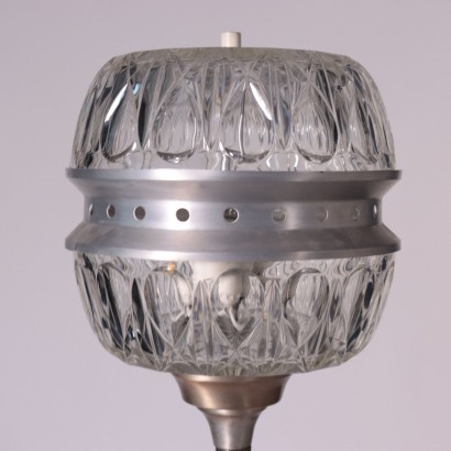 Lamp Marble Chromed Metal Glass Italy 1960s