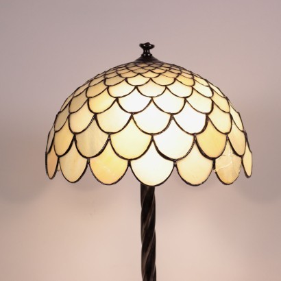 Lampe Tiffany Glas Silber - Italien XX Jhd