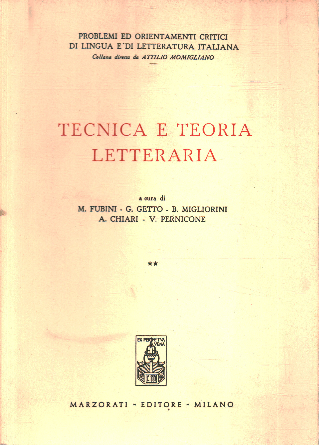 Tecnica e teoria letteraria, AA. VV.