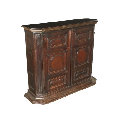 Piacentine Baroque Cupboard Walnut Poplar Italy 18th Century