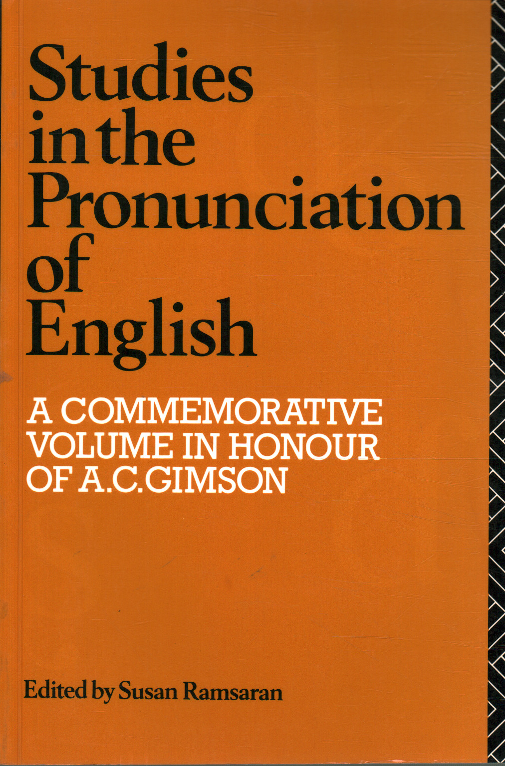 Études de prononciation de l'anglais, Susan Ramsaran