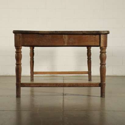 Big Working Table Walnut Italy 19th Century