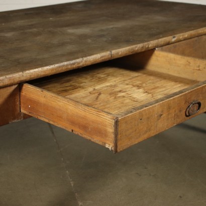 Big Working Table Walnut Italy 19th Century