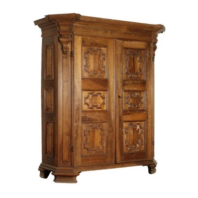 antiquités, armoire, armoire ancienne, armoire ancienne, armoire italienne ancienne, armoire ancienne, armoire néoclassique, armoire XIXe siècle, Grande armoire baroque Piacentino