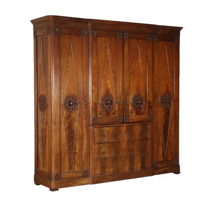 Wardrobe Bourbon Restoration Attributable To Henry Thomas Peters Italy