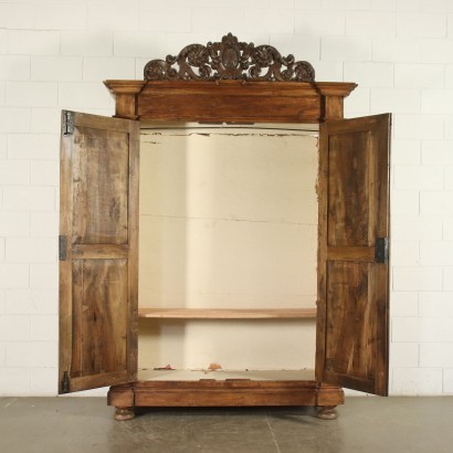 Two Doors Wardrobe Walnut Italy 18th-20th Century