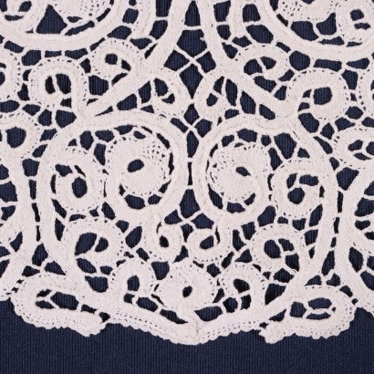 Cantù Lace Oval Doily Cotton Italy 20th Century