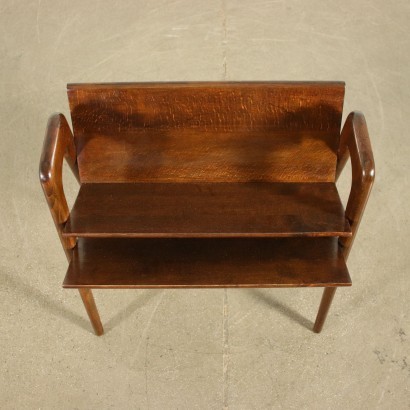 Magazine Rack Walnut Stained Ash Veneer Beech Italy 1950s