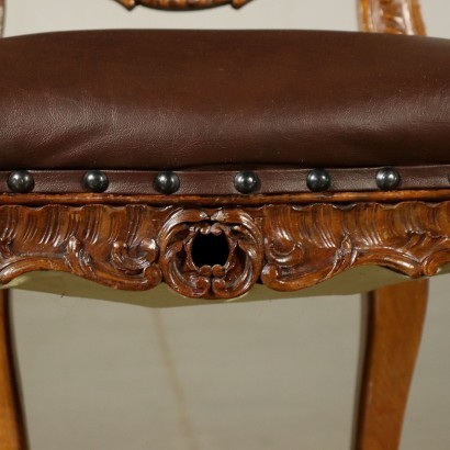 antique, chaise, chaises antiques, chaise antique, chaise italienne antique, chaise antique, chaise néoclassique, chaise du XIXe siècle, Groupe de dix chaises de style baroque