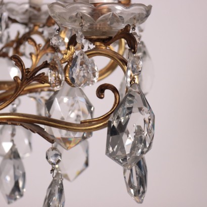 Gilded Bronze Chandelier Italy 20th Century