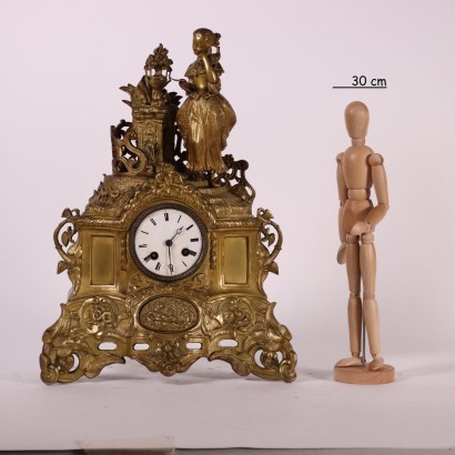 Horloge de Table Bronze Doré - France XIX Siècle.