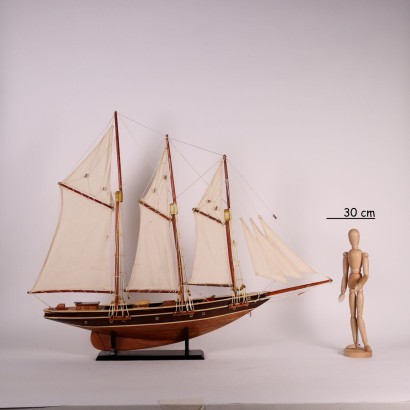 Sea Prince Atlantic Sailing Ship Model Wood Cloth 20th Century