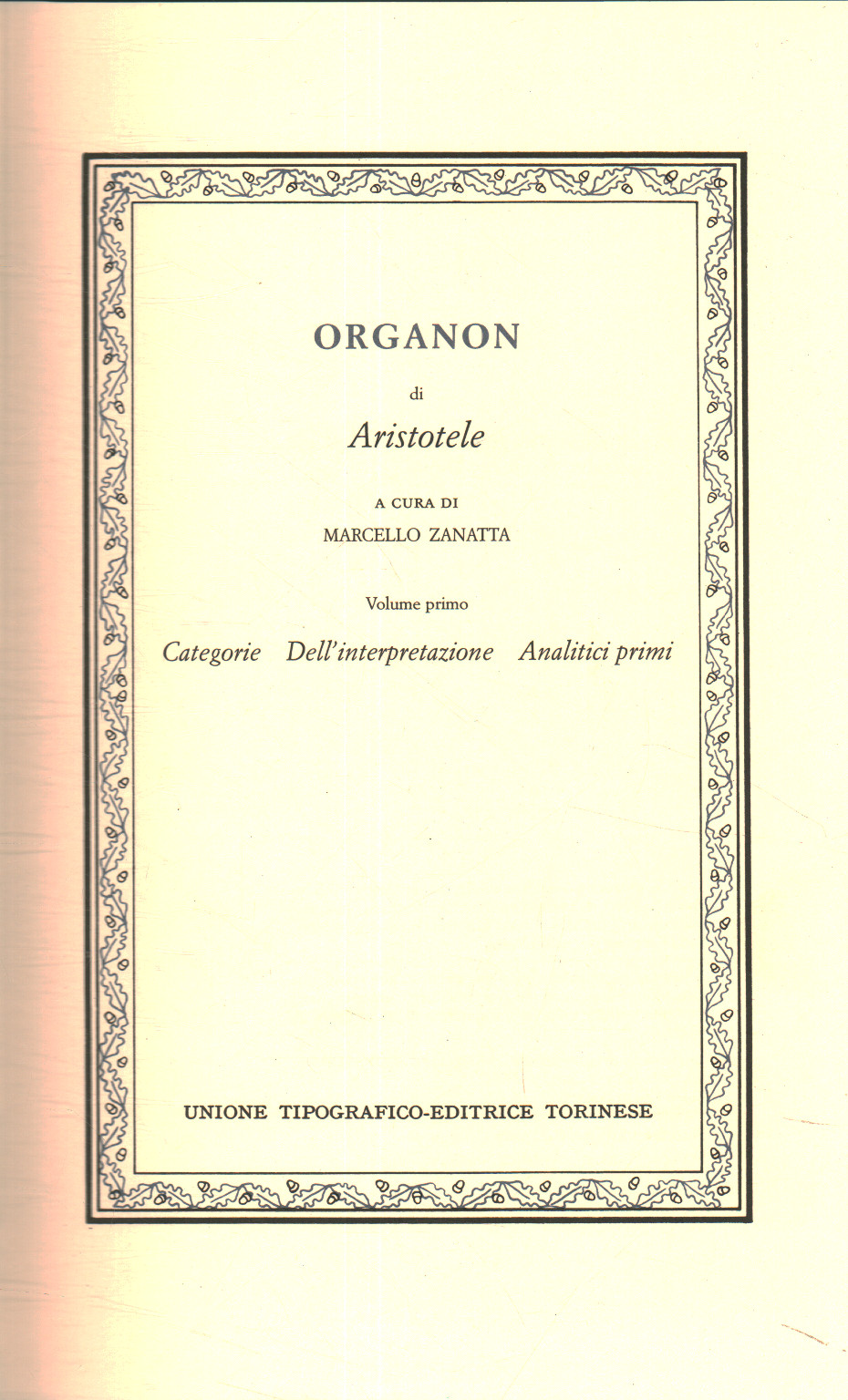 Organon Tome un, Aristote