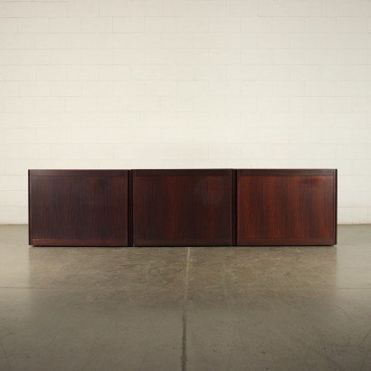 Furniture Angelo Mangiarotti Veneered Wood Giussano Italy 1970s