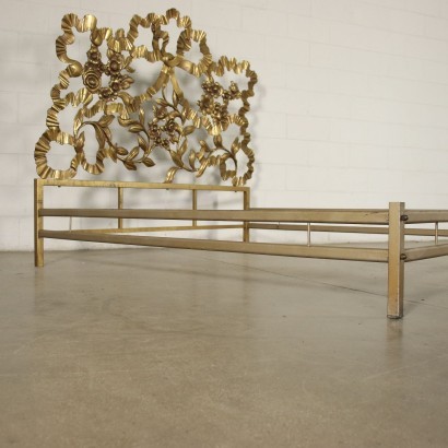 Double Bed Brass Metal Italy 1950s