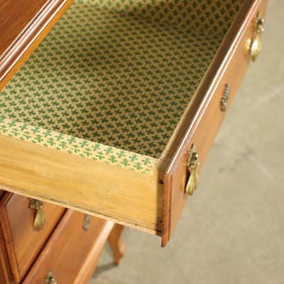 Pair of Bedside Table Silver Fir Cherry Italy 18th-20th Century