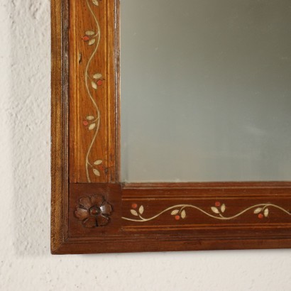 Antik, Spiegel, Antiker Spiegel, Antiker Spiegel, Antiker Italienischer Spiegel, Antiker Spiegel, Neoklassizistischer Spiegel, Spiegel des 19. Trentina Louis XVI Spiegel