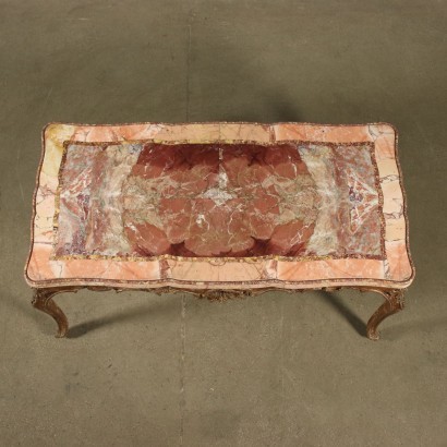 Small Barocchetto Revival Table Marble Italy 20th Century