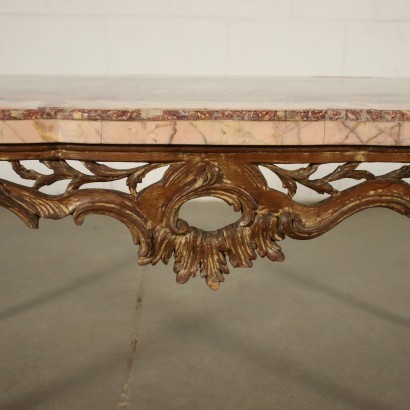 Small Barocchetto Revival Table Marble Italy 20th Century