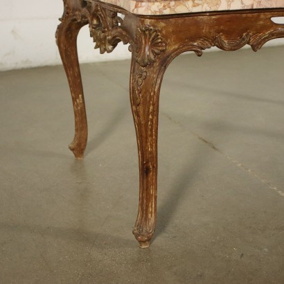 Small Barocchetto Revival Table Marble Italy 20th Century