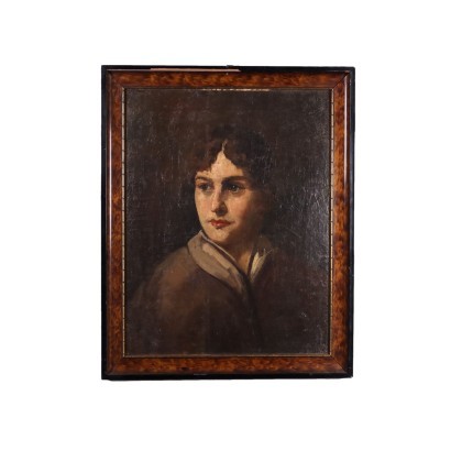 art, art italien, peinture italienne du XIXe siècle, Léon Philippet attribué à, Portrait féminin, Léon Philippet, Léon Philippet