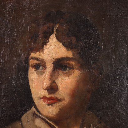 arte, arte italiano, pintura italiana del siglo XIX, Leon Philippet atribuido a, Retrato femenino, Leon Philippet, Leon Philippet