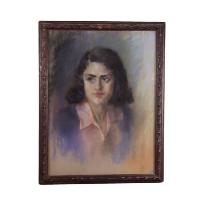 arte, arte italiano, pintura italiana del siglo XX, Retrato de una mujer joven