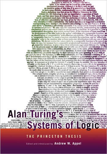 Systèmes de logique d'Alan Turing, Alan Mathison Turing