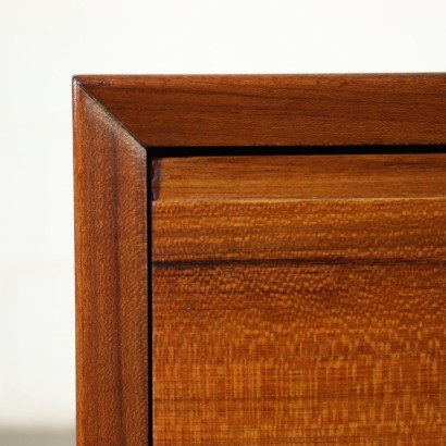 Pair of Bedside Tables Beech Fruitwood Brass Argentine 1950s