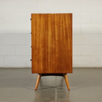 Chest Of Drawers Mahogany Burl Veneer Solid Wood Argentina 1950s