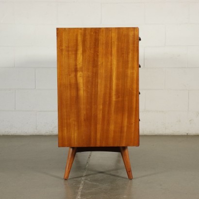 Chest Of Drawers Mahogany Burl Veneer Solid Wood Argentina 1950s