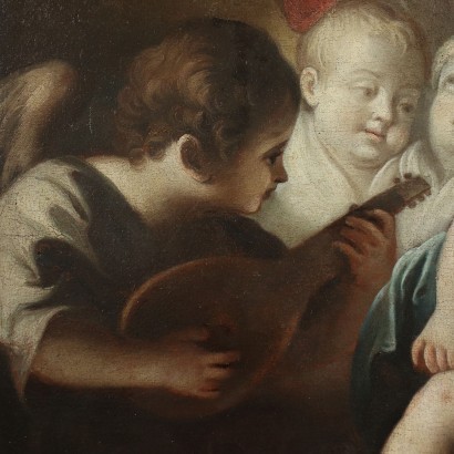 art, Italian art, ancient Italian painting, Baby Jesus asleep with Angels