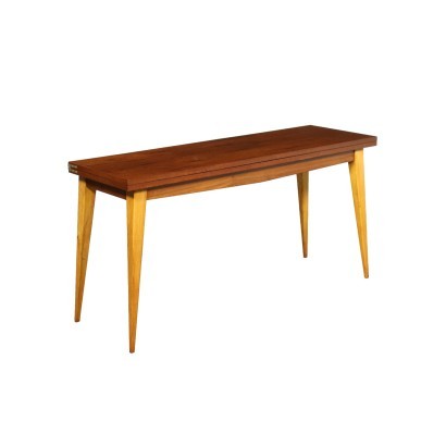 Table Walnut Veneer Beech Argentina 1950s