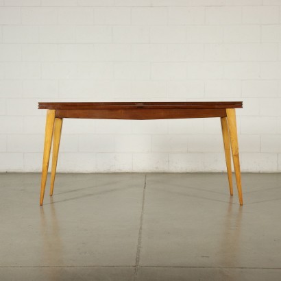 Table Walnut Veneer Beech Argentina 1950s