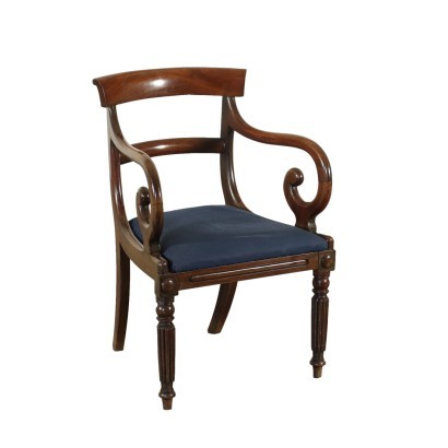 Regency Sessel Mahagoni England XIX Jhd