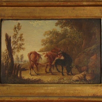 Paysage avec troupeaux