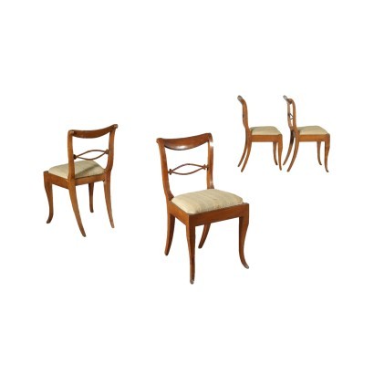 Grupo de cuatro sillas Louis Philippe