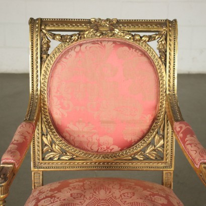 Antik, Sessel, antike Sessel, antiker Sessel, antiker italienischer Sessel, antiker Sessel, neoklassizistischer Sessel, Sessel des 19. Jahrhunderts, Paar Sessel im neoklassizistischen Stil
