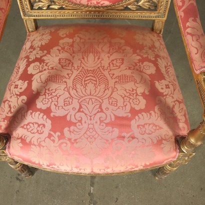 antique, fauteuil, fauteuils antiques, fauteuil antique, fauteuil italien antique, fauteuil antique, fauteuil néoclassique, fauteuil du XIXe siècle, Paire de fauteuils de style néoclassique