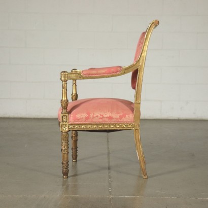 antique, fauteuil, fauteuils antiques, fauteuil antique, fauteuil italien antique, fauteuil antique, fauteuil néoclassique, fauteuil du XIXe siècle, Paire de fauteuils de style néoclassique