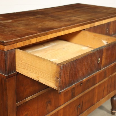 Commode avec Miroir Charles X Noyer - Treviso (Italie) XIV Siècle.