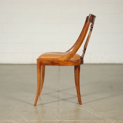 Antik, Stuhl, antike Stühle, antiker Stuhl, antiker italienischer Stuhl, antiker Stuhl, neoklassizistischer Stuhl, Stuhl aus dem 19. Jahrhundert, Paar Empire Style Walnut Chairs