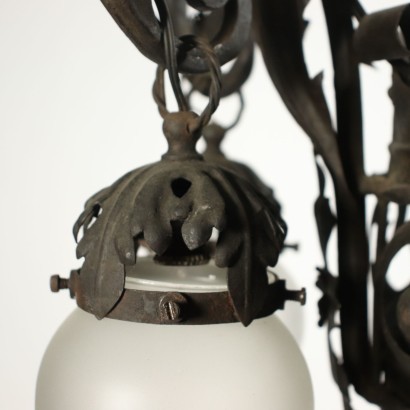 Wrought Iron Chandelier Italy 20th Century