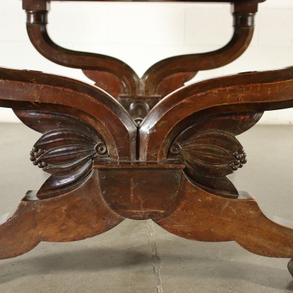 Table With Openable Wings Mahogany Walnut Italy 19th Century